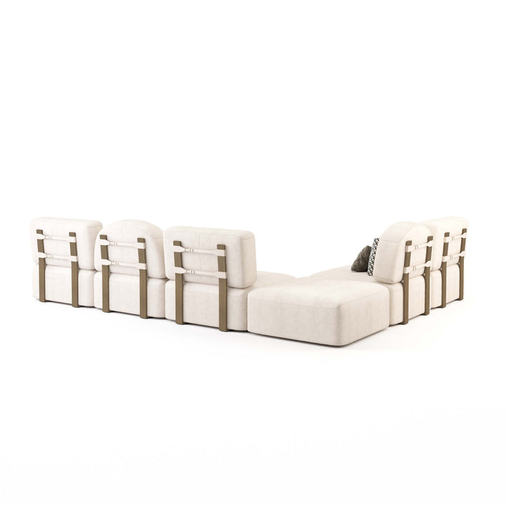 Stylish Club End Module Sofa Her with 1 Seat - Square Back Sofa Ansicht 2