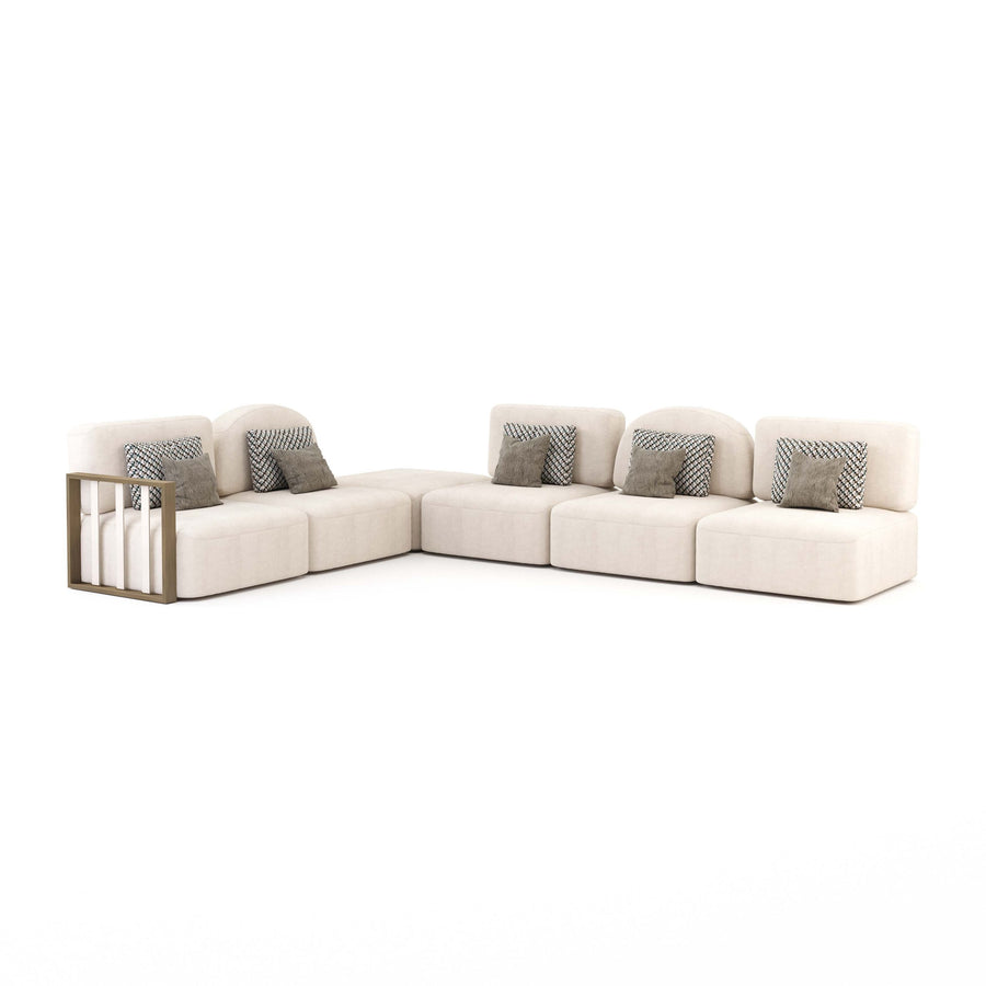 Stylish Club End Module Sofa Her with 1 Seat - Square Back Sofa